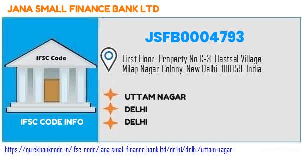 Jana Small Finance Bank Uttam Nagar JSFB0004793 IFSC Code