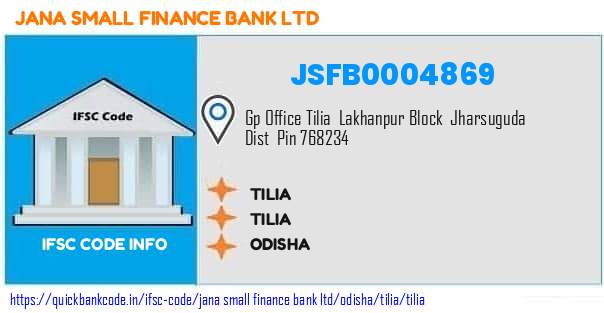 Jana Small Finance Bank Tilia JSFB0004869 IFSC Code
