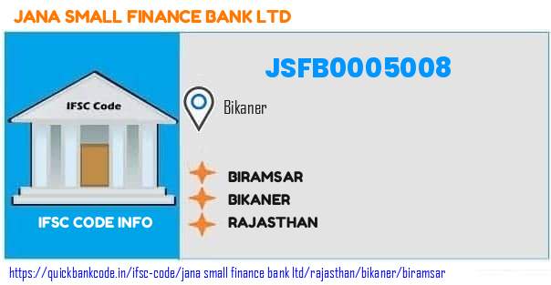 Jana Small Finance Bank Biramsar JSFB0005008 IFSC Code
