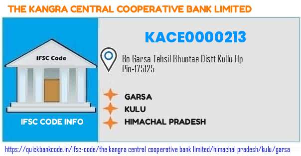 The Kangra Central Cooperative Bank Garsa KACE0000213 IFSC Code