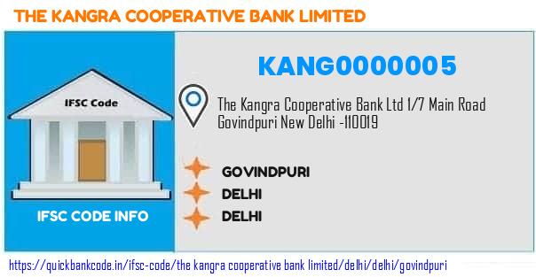 The Kangra Cooperative Bank Govindpuri KANG0000005 IFSC Code