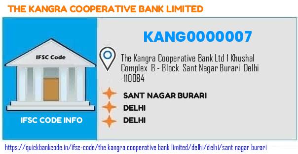 The Kangra Cooperative Bank Sant Nagar Burari KANG0000007 IFSC Code