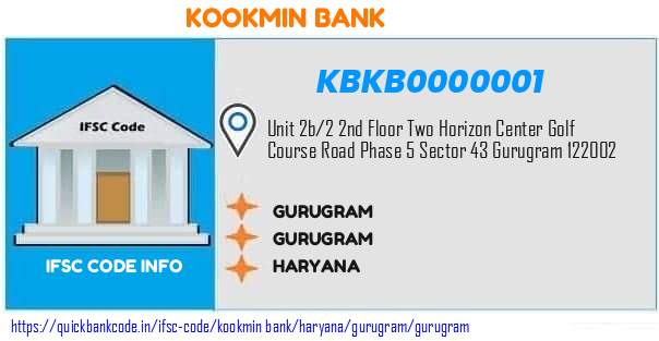 Kookmin Bank Gurugram KBKB0000001 IFSC Code
