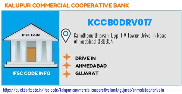 Kalupur Commercial Cooperative Bank Drive In KCCB0DRV017 IFSC Code