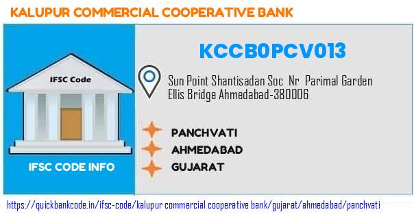 Kalupur Commercial Cooperative Bank Panchvati KCCB0PCV013 IFSC Code