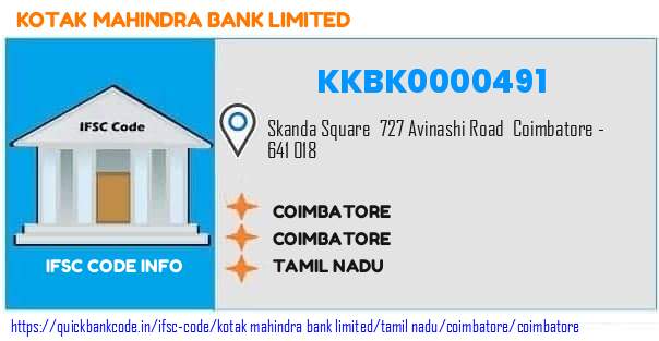 KKBK0000491 Kotak Mahindra Bank. COIMBATORE