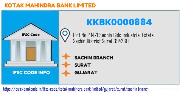 Kotak Mahindra Bank Sachin Branch KKBK0000884 IFSC Code