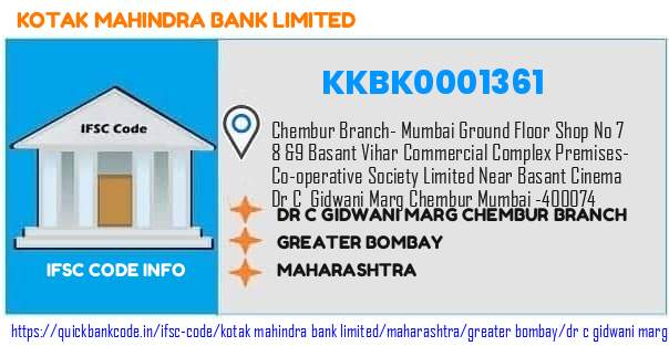 Kotak Mahindra Bank Dr C Gidwani Marg Chembur Branch KKBK0001361 IFSC Code