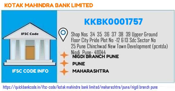 Kotak Mahindra Bank Nigdi Branch Pune KKBK0001757 IFSC Code