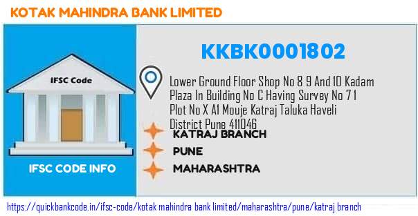 Kotak Mahindra Bank Katraj Branch KKBK0001802 IFSC Code