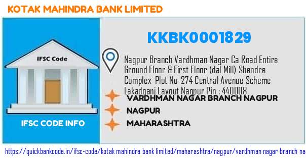 Kotak Mahindra Bank Vardhman Nagar Branch Nagpur KKBK0001829 IFSC Code