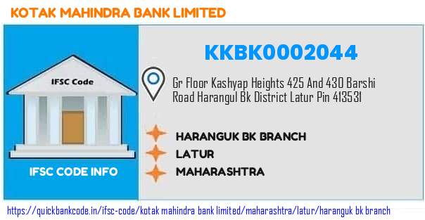 Kotak Mahindra Bank Haranguk Bk Branch KKBK0002044 IFSC Code