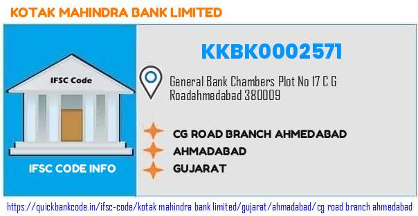 Kotak Mahindra Bank Cg Road Branch Ahmedabad KKBK0002571 IFSC Code