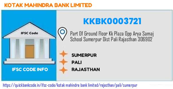 Kotak Mahindra Bank Sumerpur KKBK0003721 IFSC Code