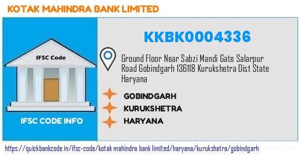 Kotak Mahindra Bank Gobindgarh KKBK0004336 IFSC Code