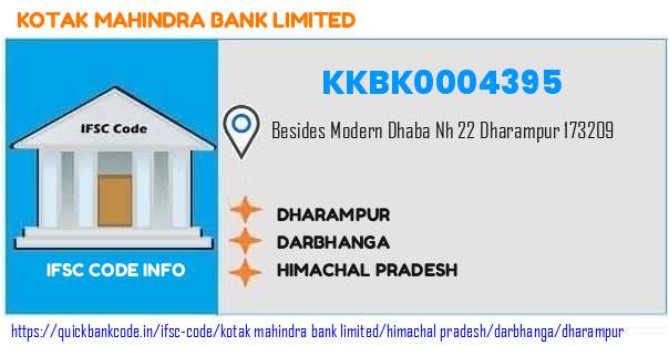 Kotak Mahindra Bank Dharampur KKBK0004395 IFSC Code