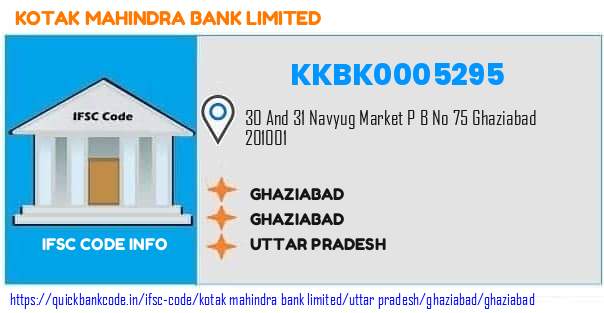 KKBK0005295 Kotak Mahindra Bank. GHAZIABAD