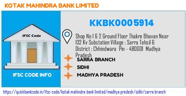 Kotak Mahindra Bank Sarra Branch KKBK0005914 IFSC Code