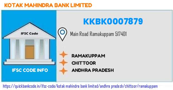 Kotak Mahindra Bank Ramakuppam KKBK0007879 IFSC Code
