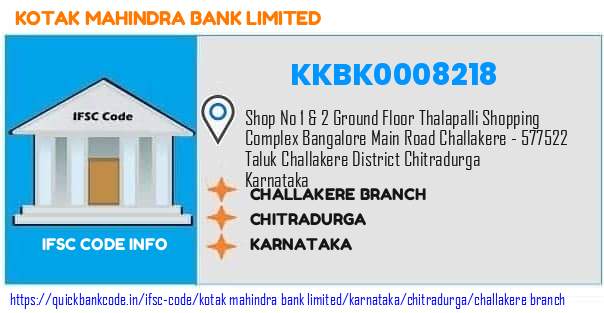 Kotak Mahindra Bank Challakere Branch KKBK0008218 IFSC Code