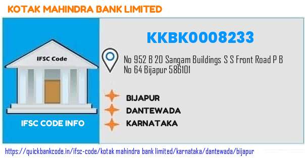 Kotak Mahindra Bank Bijapur KKBK0008233 IFSC Code