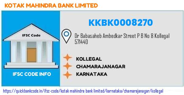 Kotak Mahindra Bank Kollegal KKBK0008270 IFSC Code
