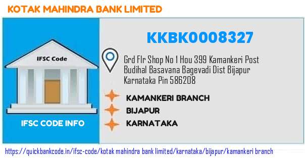 Kotak Mahindra Bank Kamankeri Branch KKBK0008327 IFSC Code