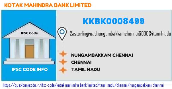 Kotak Mahindra Bank Nungambakkam Chennai KKBK0008499 IFSC Code
