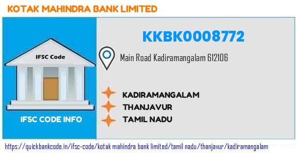 Kotak Mahindra Bank Kadiramangalam KKBK0008772 IFSC Code