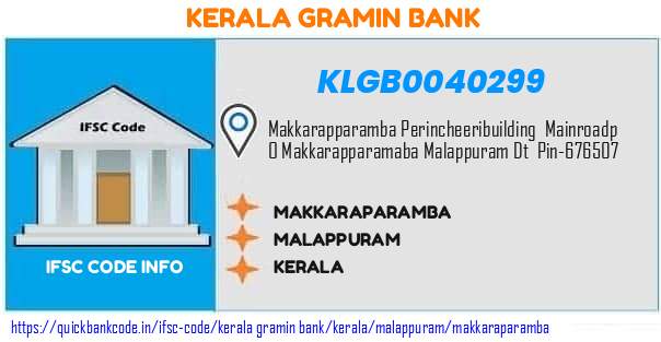 KLGB0040299 Kerala Gramin Bank. MAKKARAPARAMBA