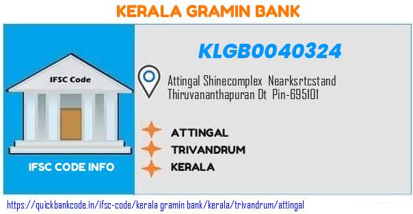 Kerala Gramin Bank Attingal KLGB0040324 IFSC Code