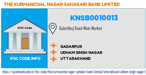 The Kurmanchal Nagar Sahakari Bank Gadarpur KNSB0010013 IFSC Code