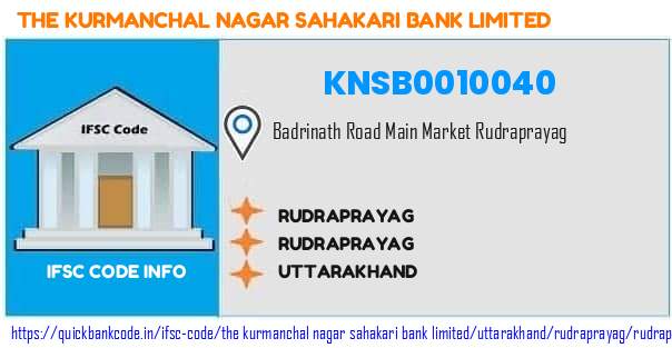 The Kurmanchal Nagar Sahakari Bank Rudraprayag KNSB0010040 IFSC Code