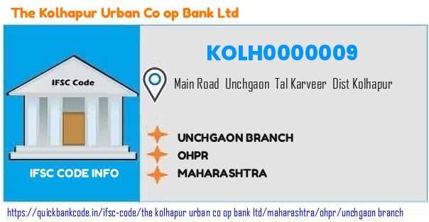 The Kolhapur Urban Co Op Bank Unchgaon Branch KOLH0000009 IFSC Code