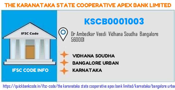 The Karanataka State Cooperative Apex Bank Vidhana Soudha KSCB0001003 IFSC Code