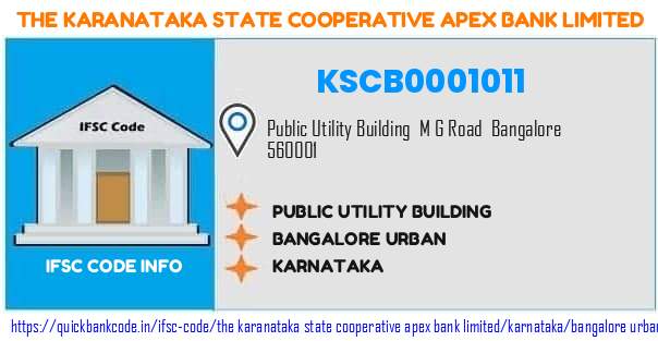 The Karanataka State Cooperative Apex Bank Public Utility Building KSCB0001011 IFSC Code