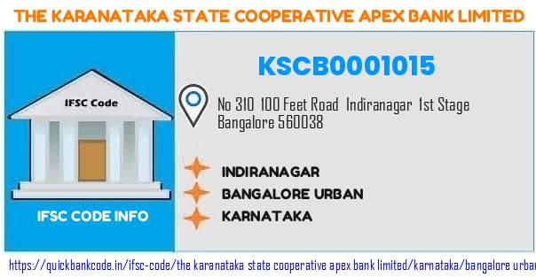 The Karanataka State Cooperative Apex Bank Indiranagar KSCB0001015 IFSC Code