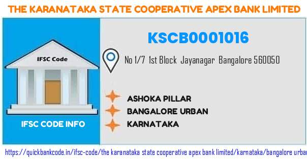 The Karanataka State Cooperative Apex Bank Ashoka Pillar KSCB0001016 IFSC Code