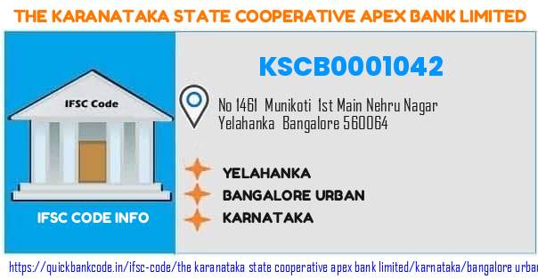 The Karanataka State Cooperative Apex Bank Yelahanka KSCB0001042 IFSC Code