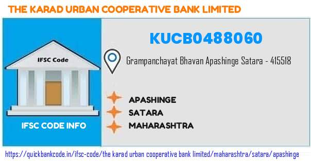 The Karad Urban Cooperative Bank Apashinge KUCB0488060 IFSC Code
