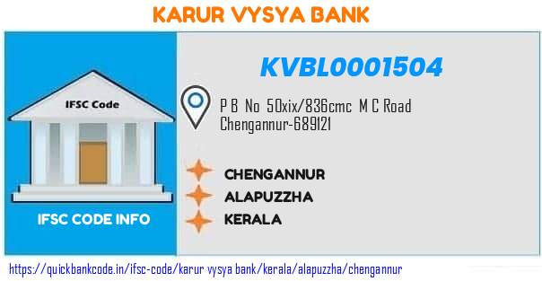 Karur Vysya Bank Chengannur KVBL0001504 IFSC Code