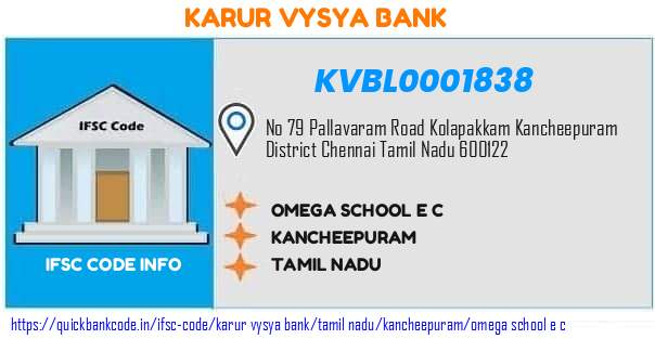 Karur Vysya Bank Omega School E C KVBL0001838 IFSC Code