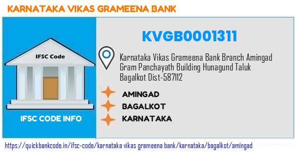 Karnataka Vikas Grameena Bank Amingad KVGB0001311 IFSC Code