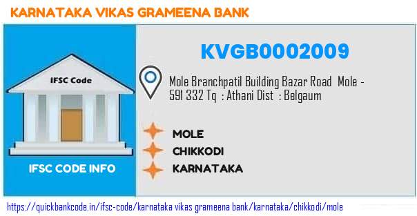 Karnataka Vikas Grameena Bank Mole KVGB0002009 IFSC Code