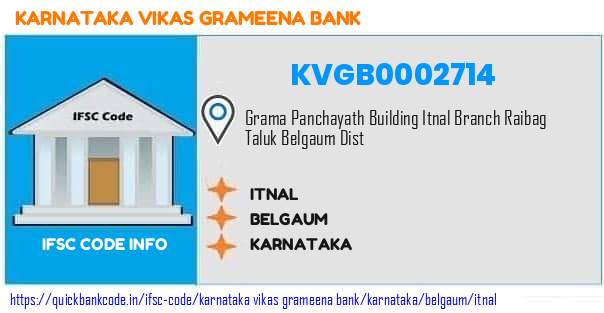 Karnataka Vikas Grameena Bank Itnal KVGB0002714 IFSC Code