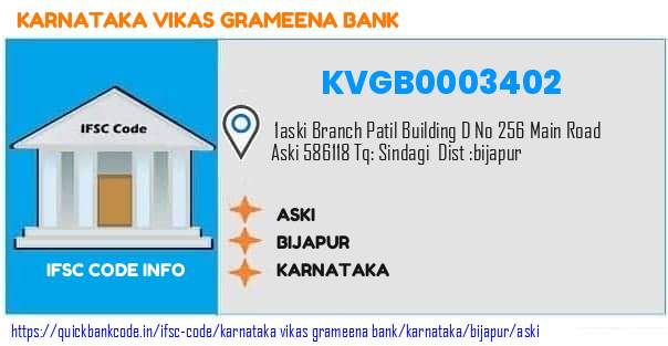 Karnataka Vikas Grameena Bank Aski KVGB0003402 IFSC Code