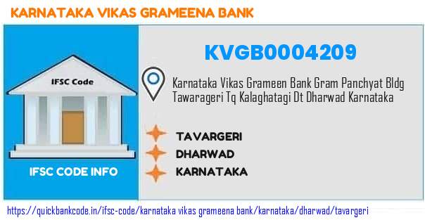 Karnataka Vikas Grameena Bank Tavargeri KVGB0004209 IFSC Code