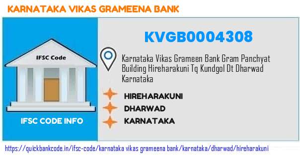 Karnataka Vikas Grameena Bank Hireharakuni KVGB0004308 IFSC Code