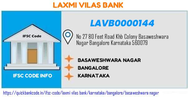 Laxmi Vilas Bank Basaweshwara Nagar LAVB0000144 IFSC Code