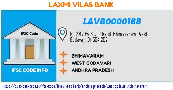 Laxmi Vilas Bank Bhimavaram LAVB0000168 IFSC Code